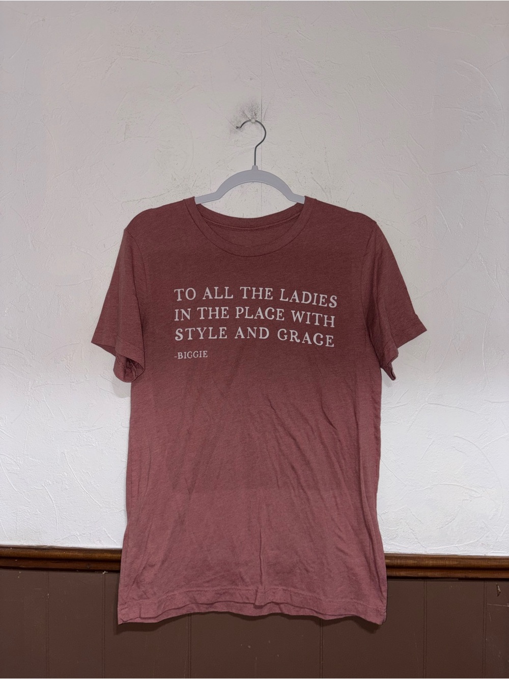 Burgundy Biggie T-Shirt | Size Large